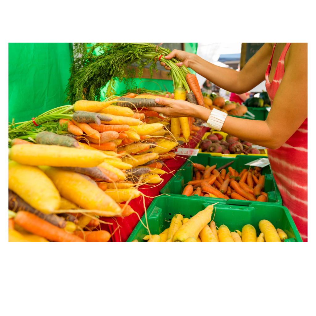 Image showing a women arranging vegetables