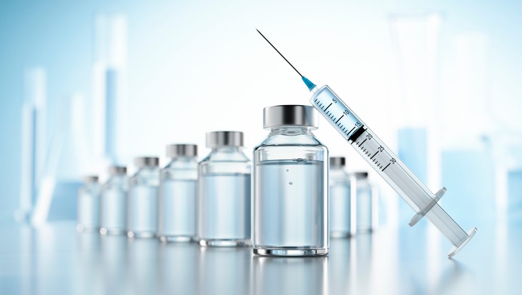vaccine with bottles