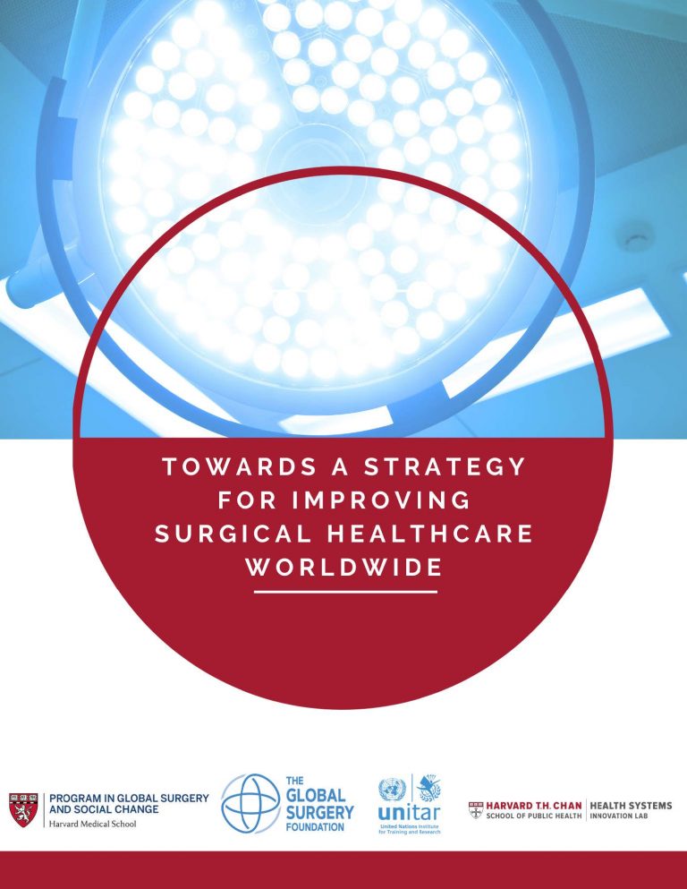 Towards A Strategy For Improving Surgical Healthcare Worldwide