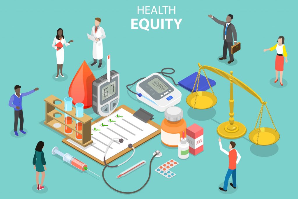 3d,Isometric,Flat,Vector,Conceptual,Illustration,Of,Health,Equity